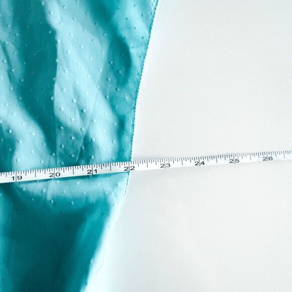 Rachel Roy Womens Blouse Cropped Short Sleeve Sky Blue Large - Picture 5 of 6